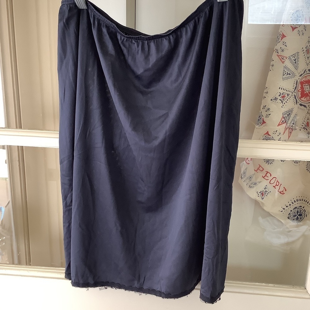 Vintage Grunge Black Short Slip Skirt